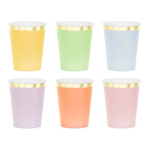 PartyDeco papírpohár, 6db, 220ml, színes Mix