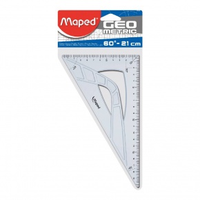 Maped vonalzó (derékszögű, 21cm/60fok, átlátszó)