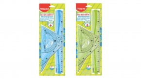 Maped vonalzókészlet (4 részes, 2 szín) flex rules, maxi set/ műanyag, hajlítható