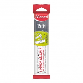 Maped vonalzó (15 cm, átlátszó) törhetetlen