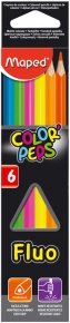 Maped színes ceruza 6 db, color peps, fluo