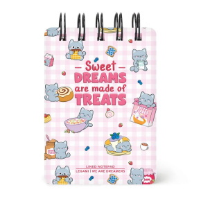 Legami mini jegyzettömb (7x10 cm, 220old, spirál) cicás Kitty STATIONERY