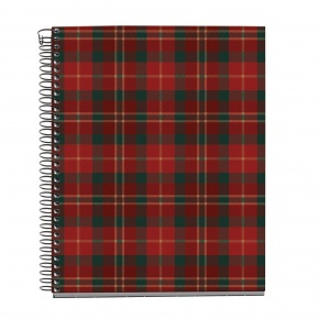 Miquelrius spirálfüzet, A5, 100 lap, négyzethálós, színregiszteres, keményfedeles Highland