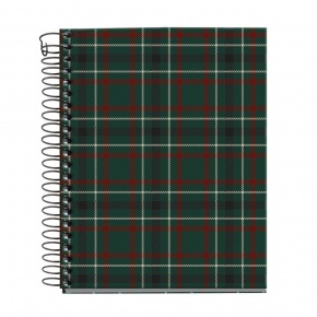 Miquelrius spirálfüzet, A6, 100 lap, sima, színregiszteres, keményfedeles Highland-virágos