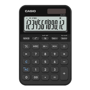 CASIO Asztali számológép, 12 számjegyű, NAGY DÖNTÖTT KIJELZŐ, Fekete