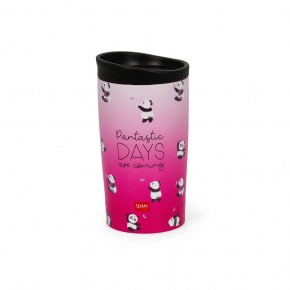 Legami hőtartó pohár, rozsdamentes acél, 0,275 l, pink, pandás ON THE GO