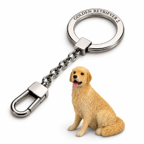 OXY 3D kutya kulcstartó, Golden retriever, világos