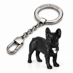OXY 3D kutya kulcstartó, Francia bulldog, fekete