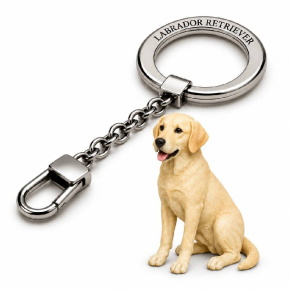 OXY 3D kutya kulcstartó, Labrador retriever, sárga