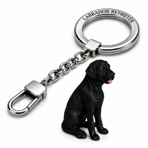 OXY 3D kutya kulcstartó, Labrador retriever, fekete