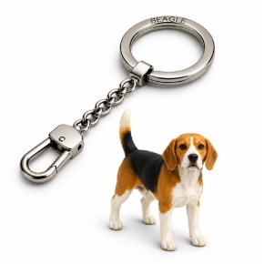 OXY 3D kutya kulcstartó, Beagle, álló