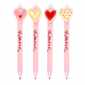 Puckator törölhető toll, szíves, 4-féle, Amore