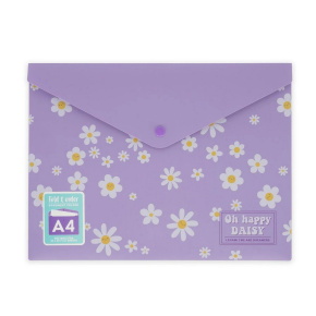 Legami irattasak patentos (A4 fekvő) lila, margarétás STATIONERY