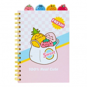 Grupo Erik spirálos projekt notesz (A5), Pusheen Fruits