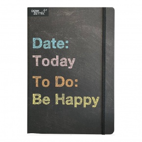 BSB notesz (A5, 192 old. pontozott, gumipántos) Denk Zettel Art, Date: Today