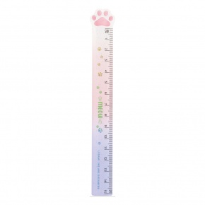 Legami vonalzó, 15cm, macskás, rózsaszín STATIONERY