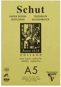 CLF vázlattömb (A5, 14,8x21 cm, 125 g, 100 lap) Sketchpad, Schut