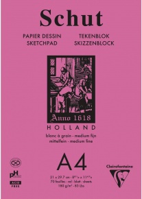 CLF vázlattömb (A4, 21x29,7 cm, 180g, 70 lap) Sketchpad, Schut