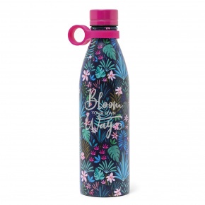 Legami kulacs, duplafalú rozsdamentes acél, 0,8 l, virágos ON THE GO