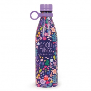 Legami kulacs, duplafalú rozsdamentes acél, 0,8 l, virágos ON THE GO