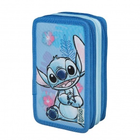 Scooli háromszintes töltött tolltartó, Stitch