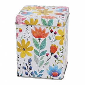 The Box Konyhai fémdoboz 75x75x95mm,100g, Flowers