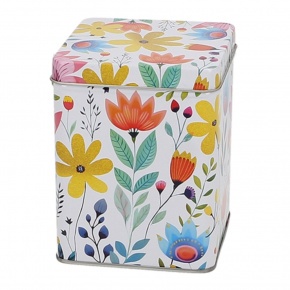 The Box Konyhai fémdoboz, 88x88x113mm,200g, Flowers