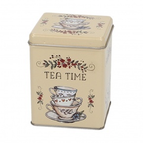 The Box Konyhai fémdoboz 75x75x95mm,100g Tea Time