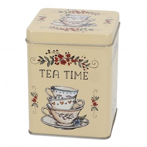 The Box Konyhai fémdoboz 88x88x113mm,200g Tea Time