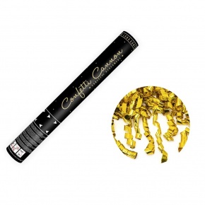 PartyDeco konfettikilövő, 40 cm, arany szalagok