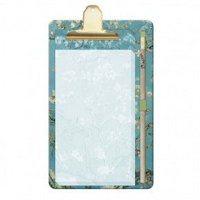 Blueprint mágneses, csipeszes jegyzettömb ceruzával, Van Gogh