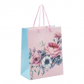Gift&More ajándéktasak (M 18x23x10 cm), virágos, 4-féle