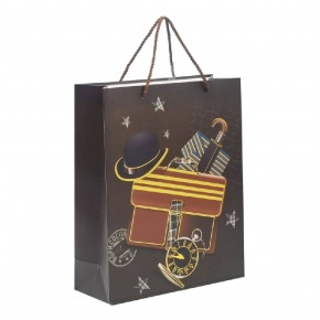 Gift&More ajándéktasak (L 26x32x10 cm), elegáns férfias, 4-féle