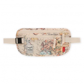 Legami övtáska utazáshoz (extra lapos, 27,5x14x0,5 cm) térképes TRAVEL
