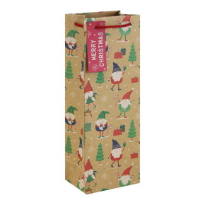 Eurowrap italtasak (12,7x35,5x9 cm) kraft, manós karácsonyi (6)
