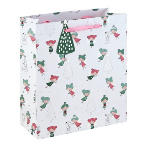 Eurowrap ajándéktasak (21,5x25x10 cm) karácsonyi tündér (6)