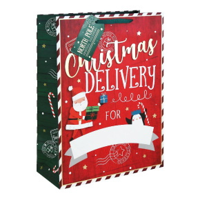 Eurowrap ajándéktasak (33x45,5x15 cm) Christmas Delivery karácsonyi (6)