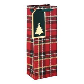 Eurowrap italtasak (12,7x35,5x9 cm) skóc kockás karácsonyi (6)