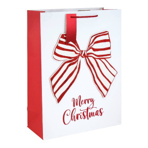 Eurowrap ajándéktasak (33x45,5x15 cm) piros masnis karácsonyi (6)