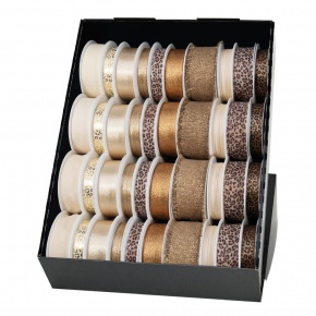 Goldina szalag, arany, ocelotmintás, 10-féle (6)