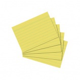 Herlitz Kartoték kártya A7/100 ív, vonalas sárga