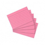 Herlitz Kartoték kártya A7/100 ív, vonalas rózsaszín