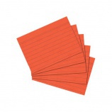 Herlitz Kartoték kártya A7/100 ív, vonalas narancssárga