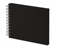 Rössler Soho fotóalbum/scrapbook (14,5x19,5 cm, 20 lap, spirálos, fehér lapok) fekete
