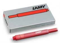 Lamy töltőtoll tintapatron, T10 (5db) piros
