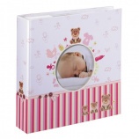 Hama fotóalbum, 10x15 cm, 200db, Baby, rószaszín