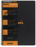 Clairefontaine Rhodia Classic fekete 4színű spirálfüzet, vonalas+margó 80lap, 22,5x29,7cm