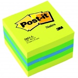 3M Post-it Öntapadó minikocka 51 × 51 mm, 400 lap, citrom/zöld