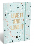 Lizzy Card Gumis mappa A/4 Cornell Terrazzo Gold