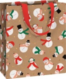 Stewo ajándéktasak (18x8x21 cm) kraft, hóemberes, Dalton karácsonyi (2)